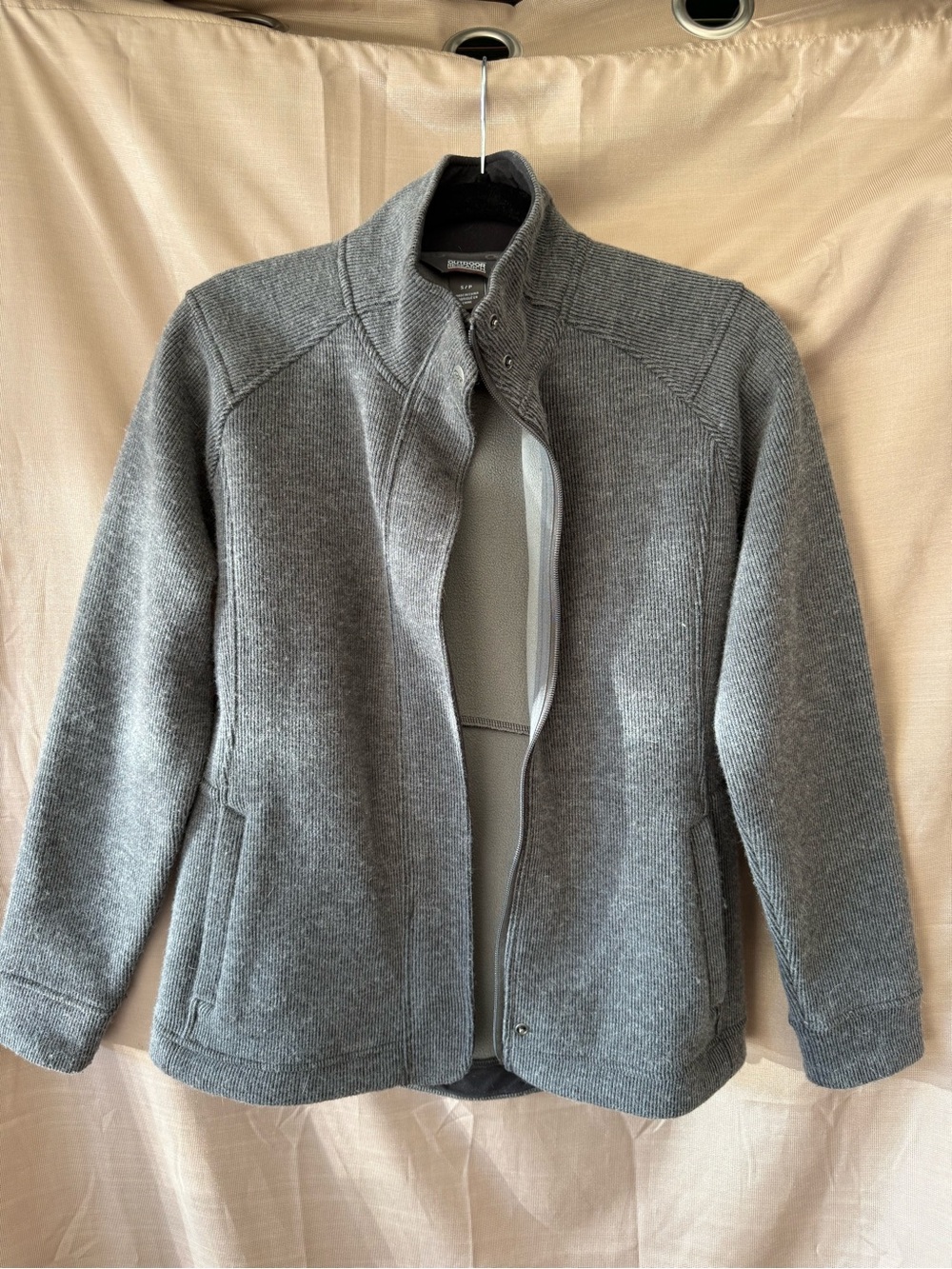 Outdoor Research Gray Knit Funnel-Neck Jacket